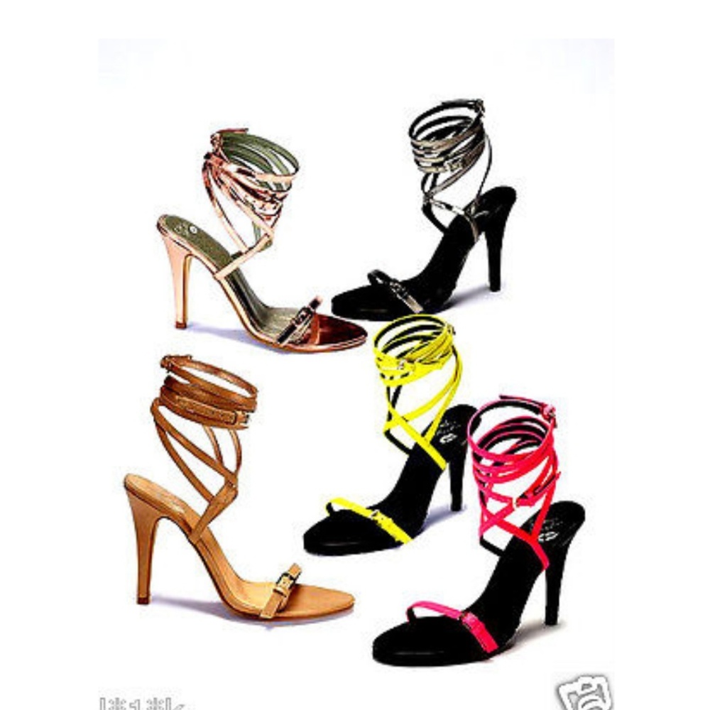 Colin Stewart strappy wrap heels